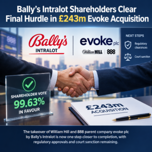 Bally’s Intralot Shareholders Clear Final Hurdle in £243m Evoke Acquisition