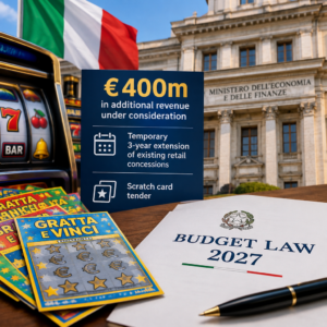 Italy Weighs Temporary Licensing Extensions and Scratch Card Tender for Budget 2027